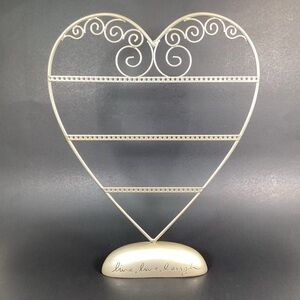 Sandra Magsamen 2010 Live Love Laugh Engraved Metal Heart Shape Earring Holder